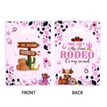 Sacs cadeaux en plastique rose sur le thème du rodéo pour les fêtes d'anniversaire - Thème Cowboy Rodeo Imprimé / 10 Pièces/Paquet (18x25cm)