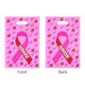 Set of pink ribbon and football printed party gift bags, showing both front and back views - Graphic Print / 10 Pieces/Pack (16.5*25cm)