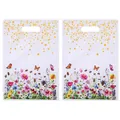 Wildflower and butterfly print gift bags with gold glitter accents for party favors - Graphic Print / 10 Pieces Pack