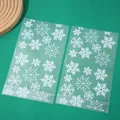 Sachets transparents OPP à motifs de flocons de neige pour bonbons et cadeaux de Noël - Style Imprimé Flocon de Neige / 100 Pièces/Paquet
