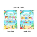 Colorful summer beach theme gift bags 18x25cm for school graduation party favors - 10pcs/Pack