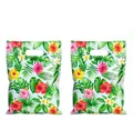 Vibrant tropical floral Hawaiian party gift bags with die-cut handles for summer beach events - Tropical Floral Printed Style / 50 Pieces/Pack (18*25cm)