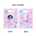 Space astronaut party gift bag with rocket print 18x25cm front and back views - Graphic Print / 10 Pieces/Pack (18*25cm)