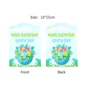 Earth Day Plastiktüten 18x25cm mit Vorder- und Rückansicht für Partygeschenke und Events - Grafikdruck / 10 Stück/Packung (18*25cm)
