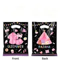 Sacs cadeaux avec motifs de tente et de pyjama pour les fêtes d'anniversaire de filles - Impression Graphique / Lot de 10