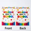 Dettaglio fronte e retro dei sacchetti regalo in plastica per il ritorno a scuola - Stampato / 10 Pezzi/Confezione (18x25cm)