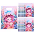 Sacchetti regalo in plastica con axolotl sottomarino per feste e confezioni di dolci - Confezione da 10