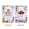 Cowboy themed party favor bags with pearlescent finish showing front and back view - Printed / 10 Pieces/Pack