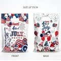 American Independence Day party favor gift bags with patriotic gnomes and fireworks - Independence Day Print Style (Independence Day) / 10 Pieces/Pack (18*25cm)