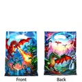 Vibrant fantasy dragon theme party gift bags with front and back side illustrations - Graphic Print / 10 Pieces Pack