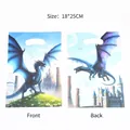 Bolsas de regalo de plástico con tema de dragón y castillo de fantasía, 18x25cm - Paquete de 10