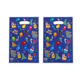 Blue birthday party favor bags with die-cut handles and colorful festive patterns - Printed / 10 Pieces/Pack / 16.5*25CM