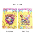 Sac cadeau en plastique thème softball et glace pour anniversaire enfant, 18x25cm - Impression Graphique / Lot de 10