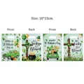 Sacs cadeaux verts pour la Saint-Patrick avec trèfles chanceux, taille 18x25cm, 4 - Impression Graphique / Lot de 10