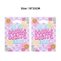 Retro birthday party gift bag in pink checkered Double Digits Era design - 10 Pieces Pack