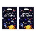 Two outer space astronaut themed birthday gift bags with galaxy and planet prints - Printed Style / 10 Pieces/Pack
