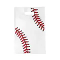 Sac cadeau en film nacré blanc avec motif baseball rouge pour fête d'enfants - Style Imprimé Baseball / 10 Pièces/Paquet (16.5x25cm)