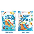 Durable summer water park themed plastic gift bags for pool party favors and snacks. - 10 Pieces Pack