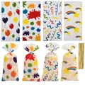 Bunte OPP-Snackbeutel mit Regenbogen- und Ballonmuster für Süßigkeitenverpackungen - Grafikdruck / Bedruckter Stil * 5 Seide (100 Stück/Packung)