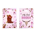 Roze Western cowboy-cadeauzakjes met My First Rodeo-print voor diverse feestartikelen - 10 Stuks Verpakking