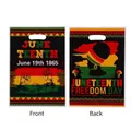Sacchetti regalo in plastica Juneteenth Freedom Day con stampe Black History Month - 10 Pezzi/Confezione (18x25cm)