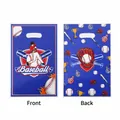 Baseball-Thema Plastik Geschenktüten für Kindergeburtstage, Vorder- und Rückseite - Baseball Sport Druck (021001) / 10er Pack