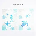 Watercolor ocean sea life gift bags with sea turtle and seahorse patterns. - Graphic Print / 10 Pieces Pack