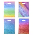 Colorful gradient glitter gift bags with die-cut handles for fashion packaging - Four-in-One Print / 10 Pieces/Pack (16.5x25cm)