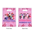 Bolsas de regalo rosas Día de la Mujer con ilustraciones diversas vista frontal y trasera - Estampado Gráfico / 10 Piezas/Paquete (18*25cm)