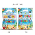 Sachet cadeau en plastique pour fête d'été avec illustrations de plage et de fin d'école - Impression Graphique / 10 Pièces/Paquet (18*25cm)