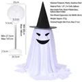 Standing Halloween ghost decoration with adjustable height and white cloth. - Ghost With Hat Style C / Height 91-211cm Adjustable