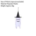 Halloween hangende spookversiering met zwarte heksenhoed voor feestelijke scènes - Klein Wit Spook Expressie C (Grappig Gezicht)