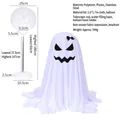 DIY Halloween standing ghost decoration with adjustable telescopic pole - Ghost With Bow Style B