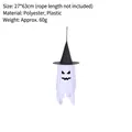Hangende witte Halloween geest decoratie met zwarte heksenhoed voor feestartikelen - Klein Wit Spook Expressie G (Slagtanden)