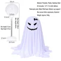 Standing Halloween ghost decoration with adjustable stand and size specifications - Ghost With Bow Style E