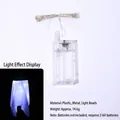 Halloween spook hangende decoratie licht met batterijbox en koperdraad LED verlichting - LED-lichtslingers (Wit)