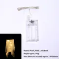 Halloween spook hanglamp LED lichtsnoer met warme gloed en transparant batterijvak - LED-lichtslingers (Warm Geel)