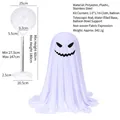 Halloween standing ghost decoration with adjustable telescopic pole and base set. - Ghost Style E