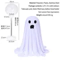 Standing Halloween ghost decoration with white fabric and adjustable height stand - Ghost Style F