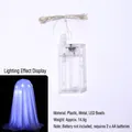 Halloween LED glowing ghost decoration with AA battery box and copper wire lights - LED Light - White