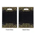 Black starry sky print gift bag with gold stars for party candy and return favors - 10 Pieces/Pack (17*25cm)