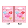 Pink plastic Valentine's Day gift bags featuring God's Conversation Hearts print design - 10 Pieces/Pack (18x25cm)