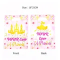 Sacs cadeaux à thème princesse rose avec motif de château - Lot de 10
