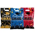 3-Pack graduation party gift bags in black blue and red featuring Congrats Grad theme - 10 Pieces Pack / Mixed Black Blue Red