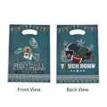 American football themed party gift bag showing front and back designs in teal finish - American Football Print / 10 Pieces Pack