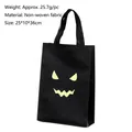 Sac à bonbons Halloween fantôme lumineux pour enfants, sac cadeau noir non tissé - Style A