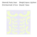 Adesivi per occhi di Halloween fosforescenti per decorazione pareti, foglio 13x13cm - Set di Occhi Luminosi (A) / 13x13cm