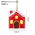 Red felt house Christmas ornament with dimensions and 2g weight - House
