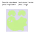 Adesivi fantasmi fluorescenti Halloween, decorazione murale 13x13cm - Fantasma Luminoso (B) / 13x13cm