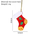 Felt Christmas stocking hanging ornament with size and material specifications - Socks